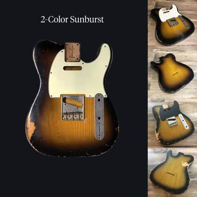 Made to Order - FRANCHIN Mars guitar body Relic Aged 100% Nitro Lacquer (Butterscotch/ Sunburst/ Black/ White/ Blue/ Green/ Yellow/ Red/ Pink/ Burgundy/ Purple/ Gold/ Silver, etc.) Basswood Poplar Telecaster-Tele-T-Style Made in Italy image 3
