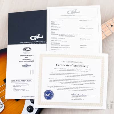 2020 G&L Fullerton Deluxe JB Electric Bass Guitar Sunburst, Mint w/ CoA, Leo Fender image 16