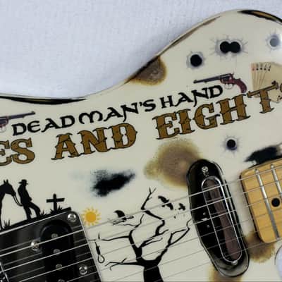 Custom Painted and Upgraded Fender Squier Telecaster Affinity Series - Custom Aged and Worn With Graphics image 9