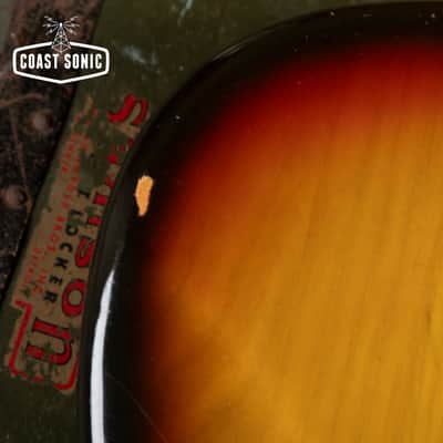 1977 Fender Mustang Bass, made in USA, sunburst, with original hard case image 15