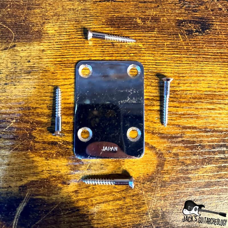 Matsumoku / Teisco MIJ Neck Plate (1960s - Chrome) image 1