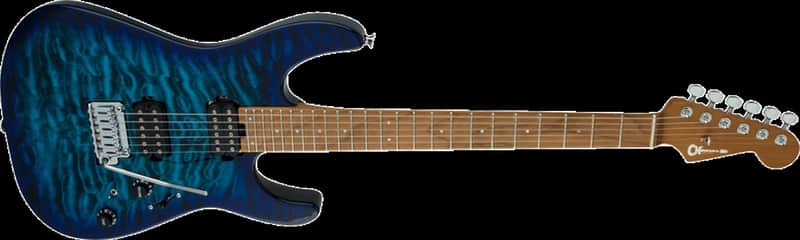 Charvel Pro-Mod DK24 HH 2PT CM QM - Chlorine Burst image 1