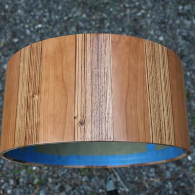 HHG drums PRE-SALE 14x7 Zebrawood/cherry Stave Snare 2020 Natural Satin Lacquer image 2