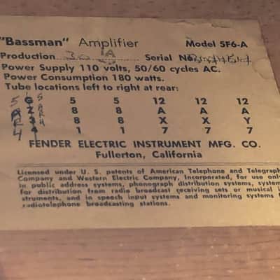 1959 Fender Bassman 5F6A Tweed image 8