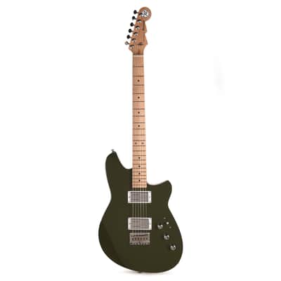 Reverend Descent Baritone Electric Guitar Army Green image 4