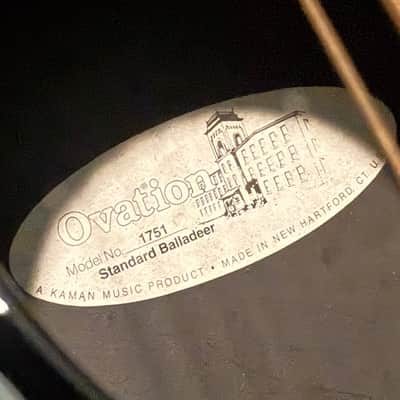 Ovation 1751 Standard Balladeer USA image 2
