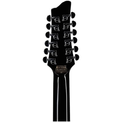 Schecter Stargazer 12-String Electric Guitar, Gloss Black image 8