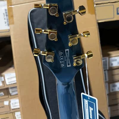 Ibanez Iceman IC420 Electric Guitar - Antique Blue Metallic image 6