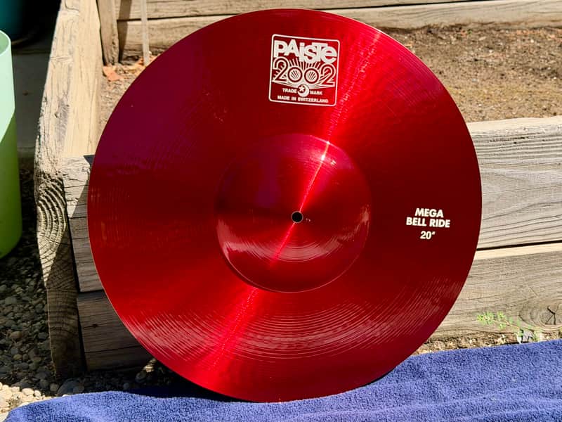 Paiste 2002 20" Mega Bell RIde Red Colorsound 2021 - Red image 1
