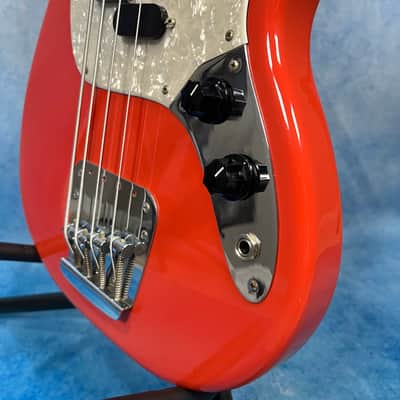 1999 Fender MB-98 / MB-SD Mustang Bass Fiesta Red Crafted in Japan, CIJ image 11