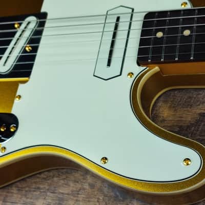 MyDream Partcaster Custom Built - Gold Charlie Christian Quarter Sawn image 5