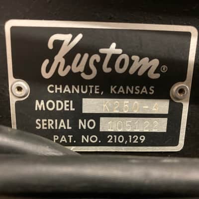 Kustom K250-4 Amp and Speaker Cabinet Gold Sparkle Tuck and Roll image 8