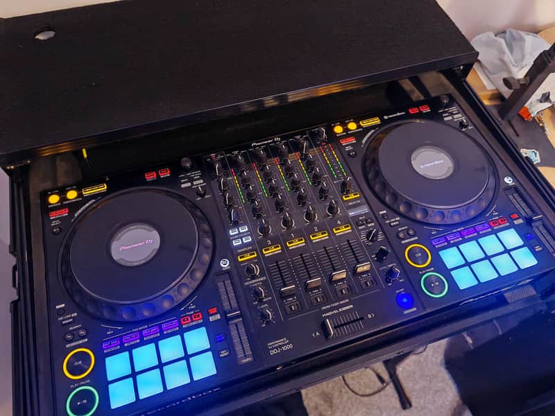 Pioneer DDJ-1000 4-Channel DJ Controller Bundle (With Flight Case & Decksaver) image 1