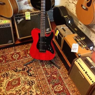 Vintage 80's Schecter Saturn Tele Electric Guitar HSH Trans Red image 5