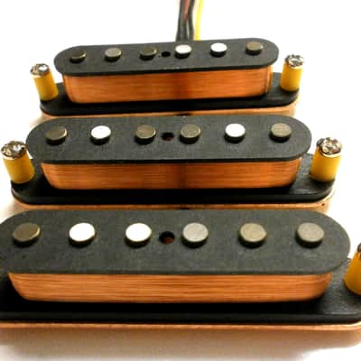 Stratocaster Pickups SET A5 STEEL BASE PLATE Strat  Q  Fits Fender Vintage HOT Hand Wound Custom Blues Rock image 3