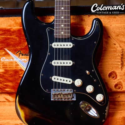 Fender Custom Shop Dual Mag II Stratocaster Relic 2020 - Black over 3-Color Sunburst image 1