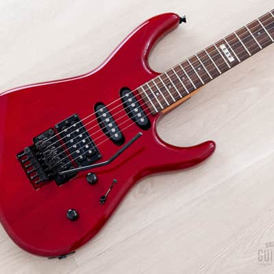 1996 ESP Mirage Superstrat SSH Trans Red w/ Floyd Rose, Hangtags image 1