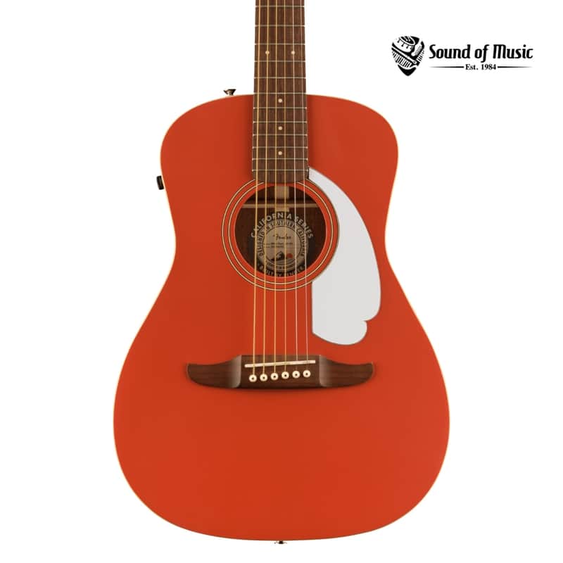 Fender Malibu Player Acoustic-Electric Guitar - Fiesta Red image 1