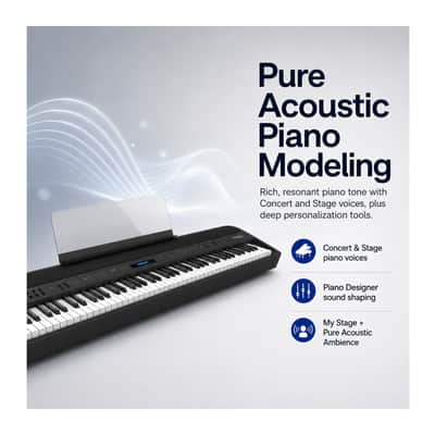 Roland FP-90X Portable Digital Piano with Stand, Pedal Unit & Seat Bundle image 4