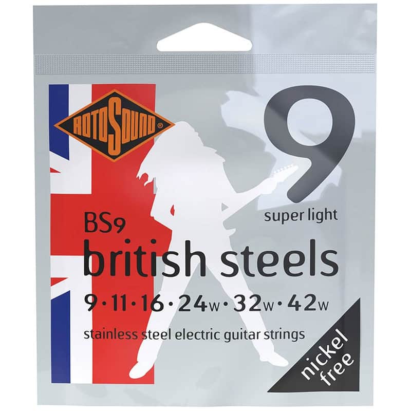 Rotosound Electric Guitar Strings Stainless Steel 9-42 BS9 image 1