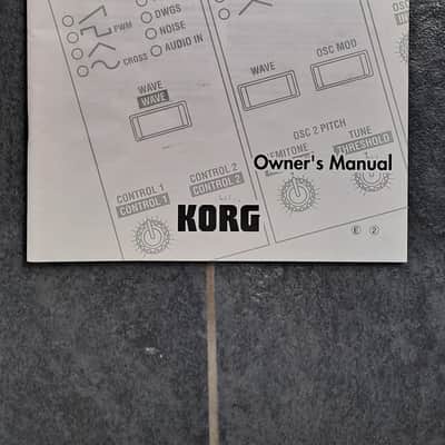 Korg MS2000 manual