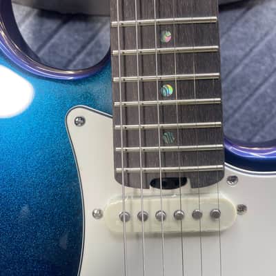 Firefly FF-ST Classic Chameleon Blue/Green HSS SOLD OUT! In USA Setup and Fret Polish image 9