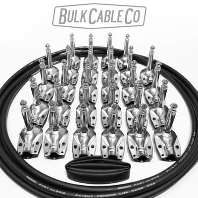 Patch Cable Kit - 14 FX Pedal Board Cables - Mogami 2319 - Pancake Connectors - Black Covers - DIY image 2