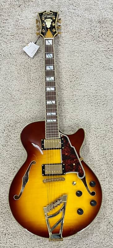 D'Angelico Excel SS Electric Guitar #DAESSITBGTCBE Iced Tea Burst w/Case image 1