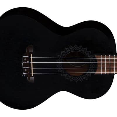 LUNA GUITARS - VINTAGE MAHAGONY TENOR UKELELE / UKE - BLACK image 1