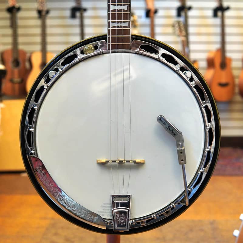 Conrad Japan Tenor Resonator Banjo Early 1970s w/Pickup, Original Hard Case image 1