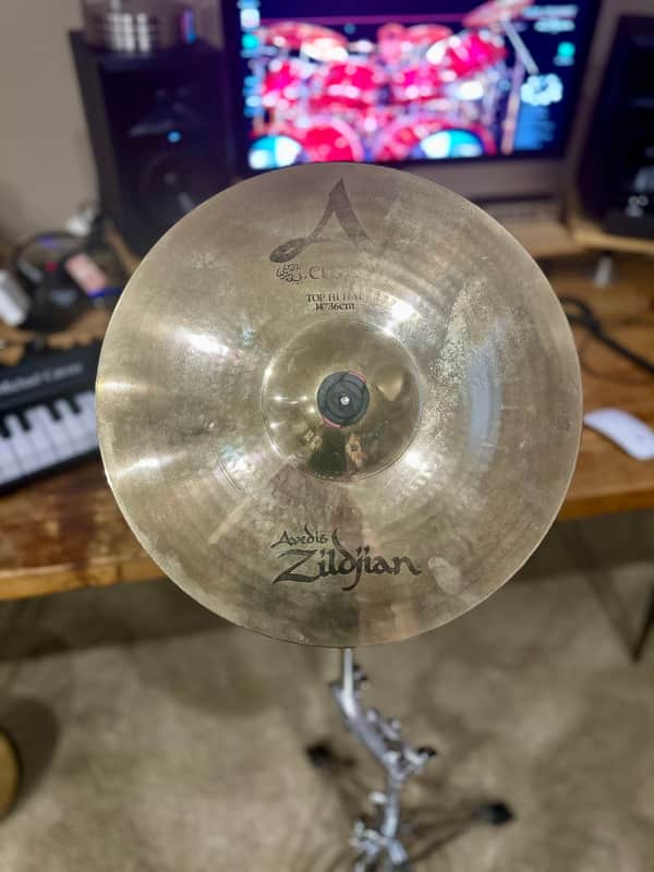 Zildjian 14" A Custom Hi-Hat Cymbals (Pair) 1991 - Present - Brilliant image 1