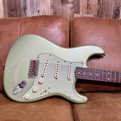 Fender 1959 Stratocaster Journeyman Relic, 3A Rosewood Fingerboard, Faded Aged Sage Green Metallic image 8