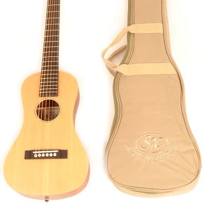 SX Trav 1 Travel Guitar Portable Acoustic w/ Spruce Top image 1