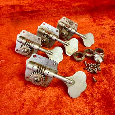 Fender Precision Jazz bass tuners 1950’s 1960 reverse wind - Nickel original vintage USA pre cbs image 1