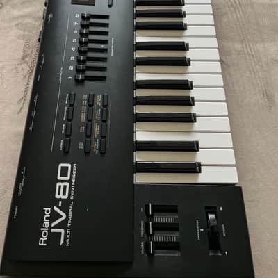 Vintage Roland JV‑80 Synthesizer Bundle - Fully Functioning with Flight Case and Metal Stand image 2