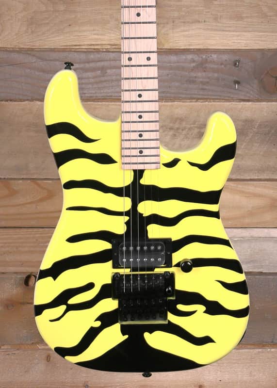 ESP LTD George Lynch GL-200MT Electric Guitar  Yellow W/ Tiger Graphic image 1
