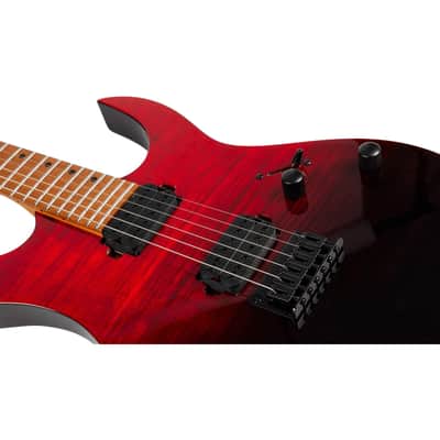 Spira S-450 TRD 450 Series Double Cutaway Roasted Poplar Flamed Maple Top Canadian Roasted Maple Neck 6-String Electric Guitar image 7