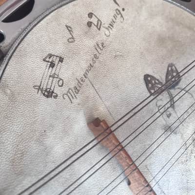 Antique Banjo/Mandolin Banjolin w/ calfskin head image 2