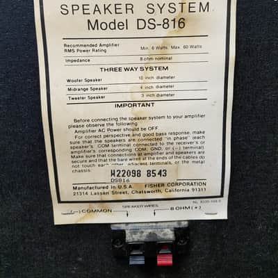 Vintage Fisher DS-816 Bookshelf Stereo Speakers (Pair) image 10