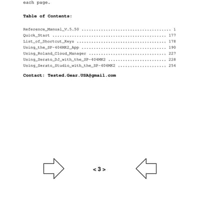 Roland SP-404MK2 — 7 in 1 Manual Guide — 264 Pages — Half Size 5.5x8.5 image 2