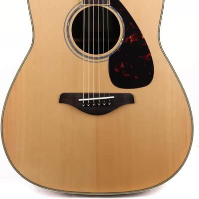 Yamaha FGX830C Solid Top Folk Acoustic-Electric Guitar - Natural image 3