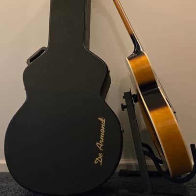 DeArmond X-155 Hollow Body Archtop Jazz Guitar Antique Burst w/ Original Hard Case image 3
