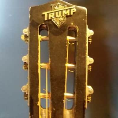 "Trump" Headstock Badge/Emblem/Logo Vintage Japan 1960's Gold / Black N.O.S. image 8