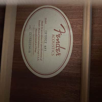 Fender CB-100CE Acoustic-Electric Bass 2010s - Natural image 2