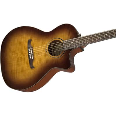 Fender FA-345CE Auditorium Cutaway Acoustic Guitar, with 2-Year Warranty, 3-Color Tea Burst image 5