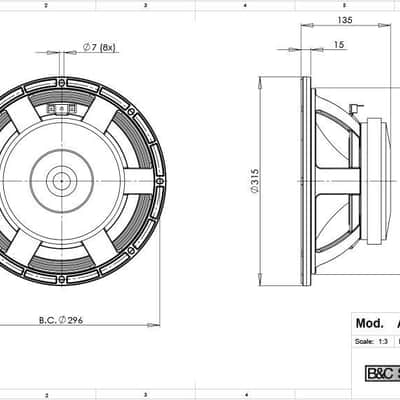 B&C 12PE32 12" Midbass Pro-Audio Replacement Speaker Woofer Sub 500 Watts 8-Ohms image 8