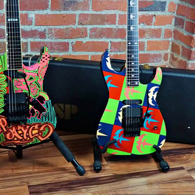 (Video Demo) ESP Custom Shop Chris Degarmo of “Queensryche” M-II 2005 Warhol Graphic OHSC image 13