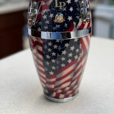 Latin Percussion LPM198-SoA Music Collection Mini Tunable Wood Conga with Chrome Hardware 2010s - Puerto Rican Flag image 1
