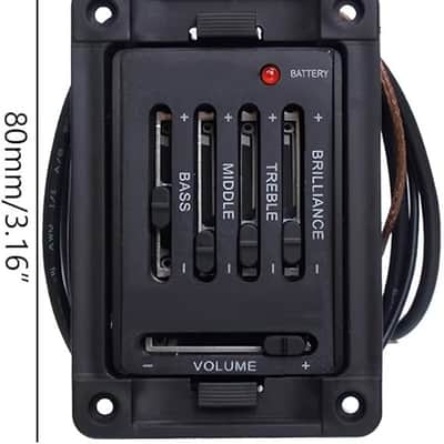 Guitar Pickup Classic Acoustic 4 Band Preamp Tuner Dual Model Presys Mic Blend Preamp Guitar Equalizer Tuner image 2