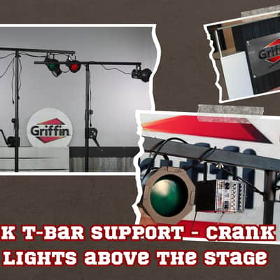 GRIFFIN Cross Support for DJ Stage Lights (2 Pack) - T-Bar Support for Tripod Stands by GRIFFIN - Lighting Mount for Stage Truss System with 12 Hanging Bolts | 5FT Horizontal Trussing Kit image 10